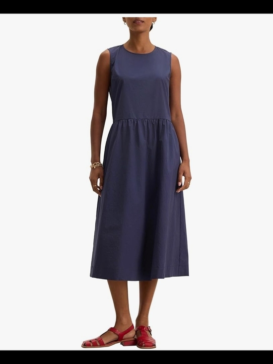 Velvet by Graham & Spencer Dresses & Skirts - NWT Velvet by Graham & Spencer Masha Cotton Poplin Midi Dress M Blue Made USA